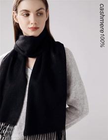 img 1 attached to 🧣 Женский Шарф Jushkune Pure Cashmere - Мягкий и Нежный Зимний Шарф Однотонного Цвета для Подарков на День Рождения.