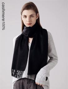 img 3 attached to 🧣 Женский Шарф Jushkune Pure Cashmere - Мягкий и Нежный Зимний Шарф Однотонного Цвета для Подарков на День Рождения.