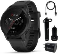 garmin forerunner 945 lte premium smartwatch with lte connectivity for running/triathlon multisport, black - includes wearable4u power pack bundle logo