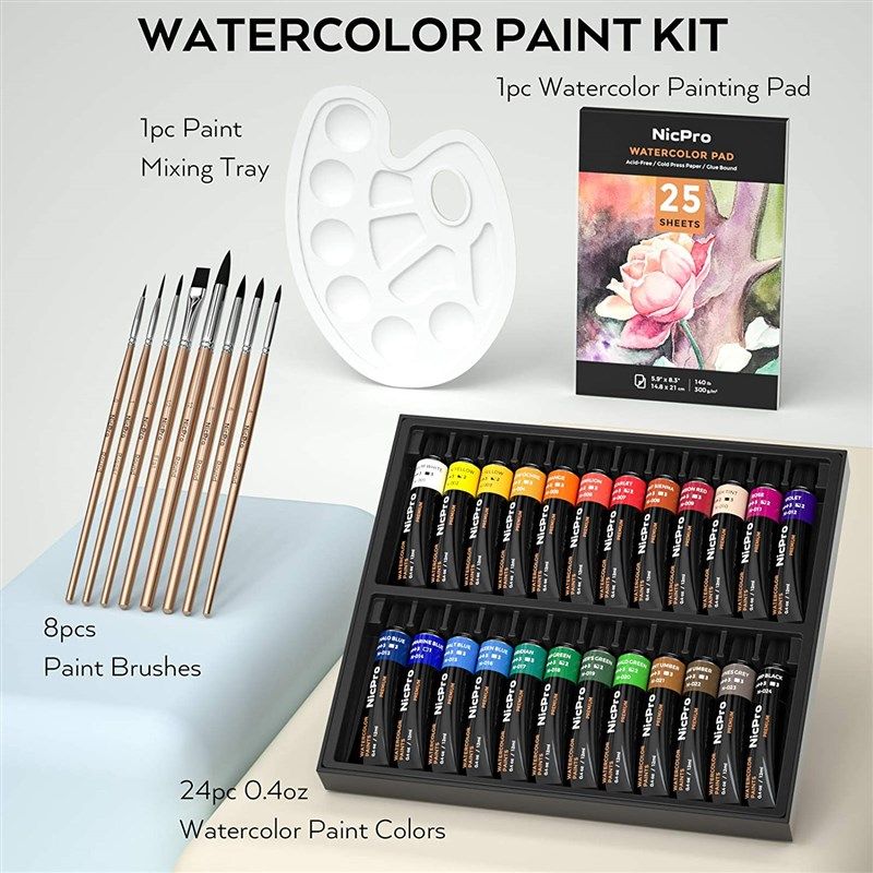 🎨 Nicpro Watercolor Paint Kit for Artists - Professional…