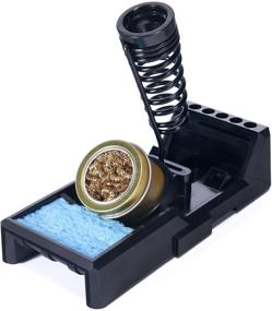 img 4 attached to YIHUA X-4 Premium Soldering Iron Holder: Convenient Brass Wool, Cleaning Sponge, and Solder Tip Slots