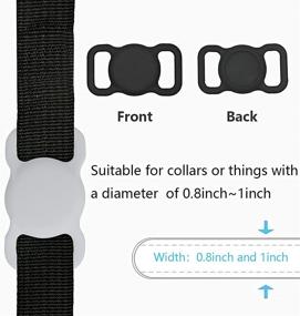 img 3 attached to 🔒 Protective AirTag Case with Keychain and Anti-Scratch Cover – Compatible with Airtag Dog Collar Holder – Safety Apple Airtag Tracking Locator Anti-Lost Tracker Finder Protector (Black+White)