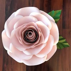 img 2 attached to Handmade DIY Giant Paper Flower Rose Template Kit – Flower Pattern, Rose Stencil Included for Creating Original Large 19-21 Inches Decorative Rose – Ideal for Weddings, Birthdays, Nursery Decor, and Event Walls