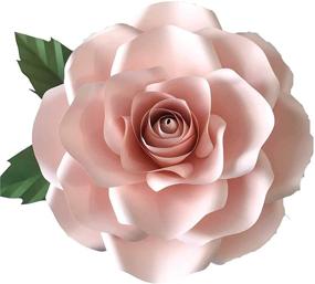 img 3 attached to Handmade DIY Giant Paper Flower Rose Template Kit – Flower Pattern, Rose Stencil Included for Creating Original Large 19-21 Inches Decorative Rose – Ideal for Weddings, Birthdays, Nursery Decor, and Event Walls