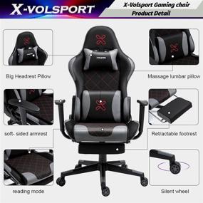 img 3 attached to X VOLSPORT Подставка для ног Откидывающийся компьютерный подголовник