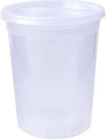 img 3 attached to 🍱 Lawei Set of 50 Plastic Deli Food Containers with Lids - 32 Oz: Versatile Food Storage Solution for Freezing, Soups, Parties, Meal Preparation, and Portion Control