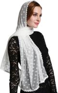 🍀 clover decoration infinity mantilla: beautifully crafted church women's accessory for elegant church attire logo