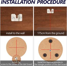 img 3 attached to 🎯 ORUNI Stainless Steel Dartboard Mounting Bracket - Wall Bracket for Hanging Dartboard, Dart Holder, Wall Display Stand with Screws Hardware Kit - Replacement Mount for Dartboard