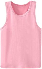 img 3 attached to 👕 4-Pack Kids Soft Camisole Undershirts: Anktry Ages 2-8, Solid Colors, Comfortable Breathable Tank Tops