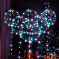 🎈 vibrant led balloons 6-pack: clear bobo balloons with string lights for festive decor - ideal for christmas parties, birthdays, weddings, and more! logo