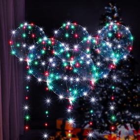 img 4 attached to 🎈 Vibrant LED Balloons 6-Pack: Clear Bobo Balloons with String Lights for Festive Decor - Ideal for Christmas Parties, Birthdays, Weddings, and More!