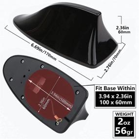 img 1 attached to 🦈 Enhance Your Car's Style and Radio Reception with Wittyware Car Shark Fin Antenna Cover - Reliable Adhesive Tape Base - Perfect for Auto Cars SUV Truck Van-Black
