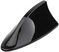 🦈 enhance your car's style and radio reception with wittyware car shark fin antenna cover - reliable adhesive tape base - perfect for auto cars suv truck van-black logo