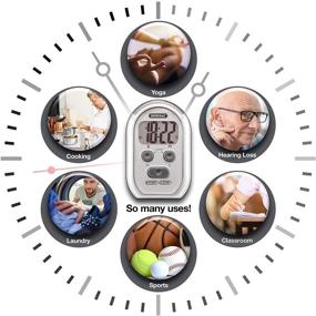 img 2 attached to 🕒 General Tools TI150 Kitchen Timer for Visually/Hearing Impaired, Loud Environments, and Classrooms - Red Flasher, Loud Beeper, Vibration - Gray