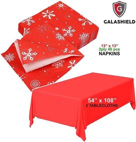 img 1 attached to 🎄 Christmas Party Supplies Set for 20 Guests - Galashield Disposable Dinnerware with Paper Plates, Napkins, Cups, and Tablecloth