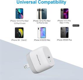 img 1 attached to 💨 High-Speed iPhone 13 Charger Set - MFi Certified PowerLot Foldable 20W USB C Wall Charger for iPhone 12/13 Pro Max, iPad Pro 11/12.9