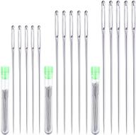 versatile 15-piece hand sewing needle set with large eyes - 3 sizes and convenient storage tubes logo