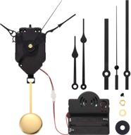 ⏰ hicarer quartz pendulum trigger clock movement chime music box complete kit - includes 3 pairs of spades, fancy, and straight clock hands logo