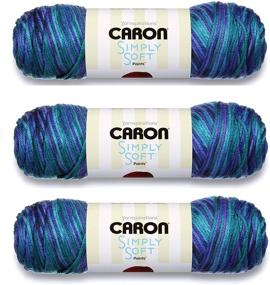 img 3 attached to 🌊 Яркие оттенки океана: Пряжа Caron C9700P-6 Simply Soft Paints - Развей свое творчество!