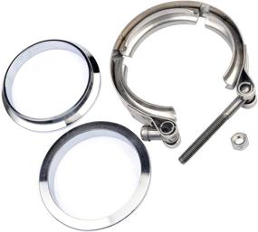 img 1 attached to 🔒 SYKRSS 2.5" Universal Mild Steel V Band Clamp Flat Flange Kit Assembly: Durable and Versatile Solution for Secure Connections