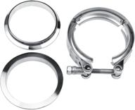 🔒 sykrss 2.5" universal mild steel v band clamp flat flange kit assembly: durable and versatile solution for secure connections logo