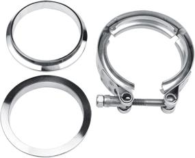 img 4 attached to 🔒 SYKRSS 2.5" Universal Mild Steel V Band Clamp Flat Flange Kit Assembly: Durable and Versatile Solution for Secure Connections