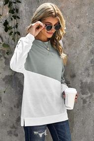 img 1 attached to 👚 Women's Loose Pullover Tops - Crewneck Sweatshirts with Long Sleeve Shirts