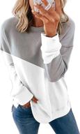 👚 women's loose pullover tops - crewneck sweatshirts with long sleeve shirts logo