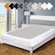 🛏️ twin six premium bed box spring cover + bed skirt + mattress protector encasement combo, twin/twin xl size, white logo