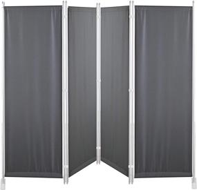 img 1 attached to 🏢 Versatile 4 Panel Partition Room Dividers – Foldable Privacy Screen and Temporary Wall Divider for Stylish Room Separation (Grey)