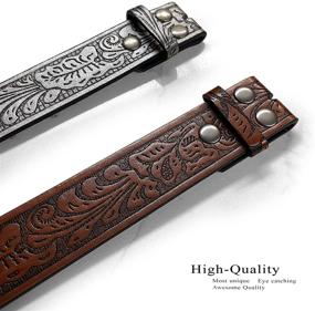 img 3 attached to 🤠 Authentic Men's Accessories crafted in Vintage Western Embossed Leather