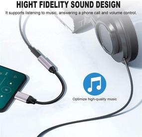 img 2 attached to 🎧 Адаптер аудио USB C к 3.5 мм разъему для наушников Type C с женским разъемом и кабелем с Hi-Res DAC для Samsung S21, Note 20 Ultra, S20 FE, Sony XZ2, XZ3, Google Pixel 5, 4, 3XL.