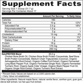 img 3 attached to 🍫 High-Protein Chocolate Keto Powder with Fats from Bone Broth and MCT Oil | 18g Protein, 10g Fat per Serving | Gluten-Free, Low Carb, Paleo-Friendly | 17 Servings