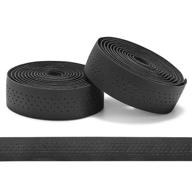 🚲 black bike handlebar tape for road bikes - rockbros grip tape wrap for improved bicycle handlebar grip logo