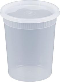 img 2 attached to Pactiv Plastic Deli Food Storage Containers: 24 Sets of Airtight Lids for 32 oz. Portions