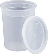 pactiv plastic deli food storage containers: 24 sets of airtight lids for 32 oz. portions логотип