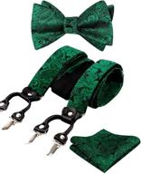 👔 alizeal green adjustable self-tied men's suspenders - enhance your accessory collection logo