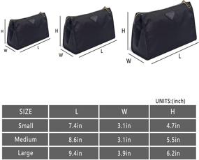 img 2 attached to 👜 Vercord Nylon Purse Organizer Insert: Ultimate Storage Solution for Handbags, Cosmetics, Toiletries - Black L