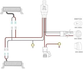 img 2 attached to Кабельная система MICTUNING для светодиодной линейки Off-Road Power с реле на 40А и предохранителем, а также с кнопкой ВКЛ/ВЫКЛ (2 группы)
