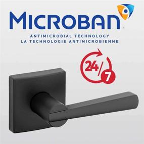 img 3 attached to 🔍 Baldwin Spyglass Passage Lever with Microban Antimicrobial, Matte Black - Prestige Series, Modern Slim Design