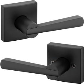 img 4 attached to 🔍 Baldwin Spyglass Passage Lever with Microban Antimicrobial, Matte Black - Prestige Series, Modern Slim Design