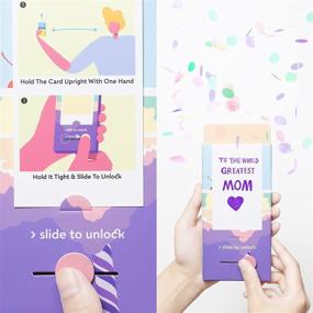 img 2 attached to 🎉 Hufhaf Confetti Pop-up Card: Fun and Vibrant Blueberry Milkshake Design for Birthdays, Anniversaries, Weddings & More!