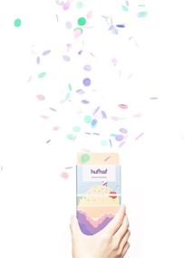 img 3 attached to 🎉 Hufhaf Confetti Pop-up Card: Fun and Vibrant Blueberry Milkshake Design for Birthdays, Anniversaries, Weddings & More!