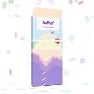 🎉 hufhaf confetti pop-up card: fun and vibrant blueberry milkshake design for birthdays, anniversaries, weddings & more! logo