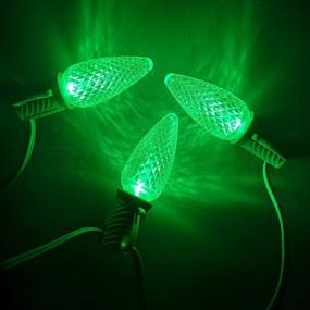 img 1 attached to 🎄 UL Approved Pack of 25 C9 Green LED Christmas Lights Replacement Bulbs