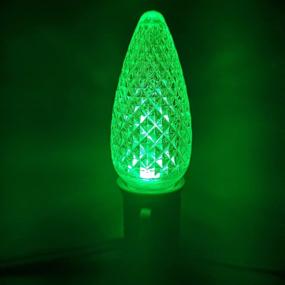 img 2 attached to 🎄 UL Approved Pack of 25 C9 Green LED Christmas Lights Replacement Bulbs