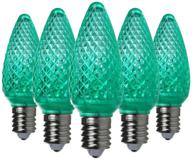 🎄 ul approved pack of 25 c9 green led christmas lights replacement bulbs logo