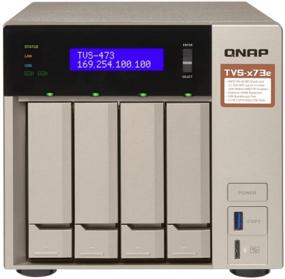 img 4 attached to 💪 High-Performance QNAP 4-Bay NAS/iSCSI IP-SAN | AMD R Quad-core, 10G-ready (TVS-473e-4G-US)