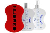 🔴 nudred starter twist i.t. red: 8 oz twist i.t, 8 oz rejuvenate i.t, large-holed red sponge logo