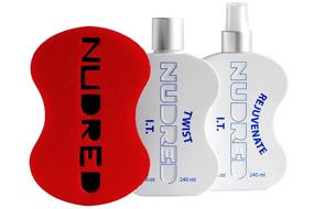 img 4 attached to 🔴 NuDred Starter Twist I.T. Red: 8 Oz Twist I.T, 8 Oz Rejuvenate I.T, Large-Holed Red Sponge